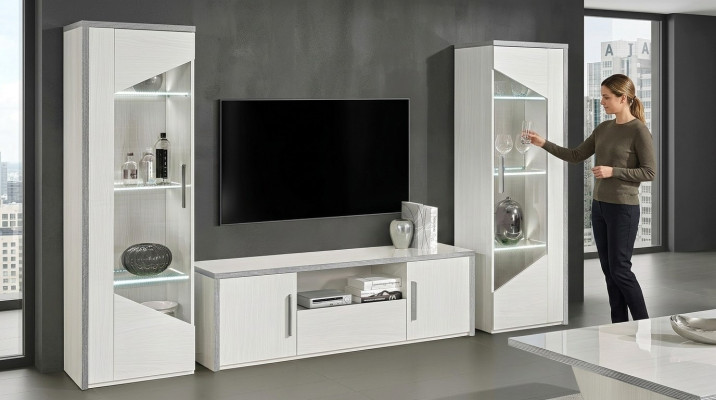 Sideboard de diseño rtv para TV baja de lujo moderno blanco muebles nuevos