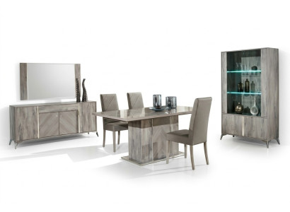 Juego de 4 sillas de comedor en madera moderna