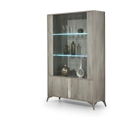 Vitrina de 2 puertas armario vitrina salón diseño muebles de vidrio