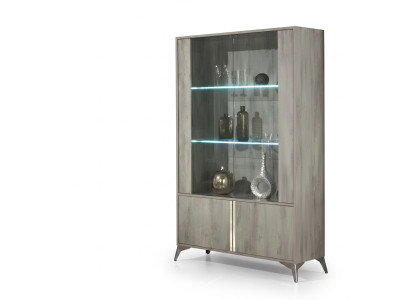 Vitrina de 2 puertas armario vitrina salón diseño muebles de vidrio