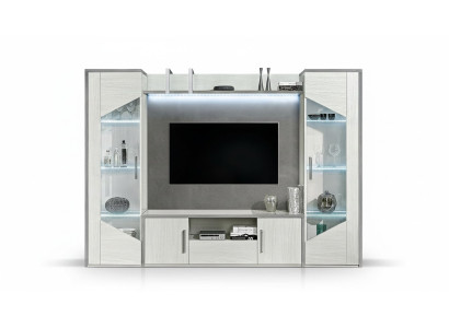 Juego de muebles de salón de 4 piezas Vitrina Moderna Grupo Madera Nueva