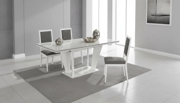 Mesa de comedor set sala de comedor diseño lujo moderno mesas blancas