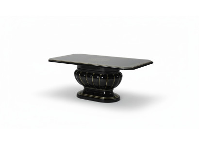Mesa de café de lujo de diseño en madera, mesa de sofá, mesa negra