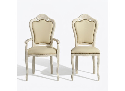 Silla con apoyabrazos Silla de comedor de madera Nuevas sillas de comedor Diseño de sillón Barroco