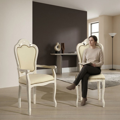 Silla sin brazos Silla de comedor de madera Silla de comedor de tela Diseño de sillas de comedor Nuevo