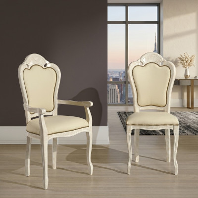 Silla sin brazos Silla de comedor de madera Silla de comedor de tela Diseño de sillas de comedor Nuevo