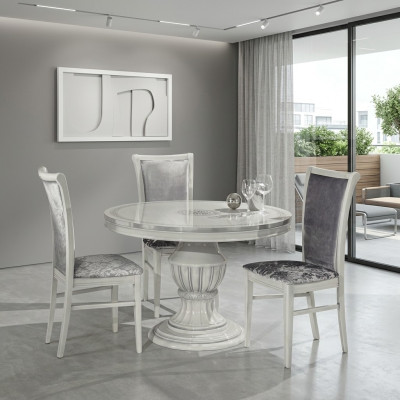 Silla de comedor Silla Sillas de comedor Sillas de relajación Terciopelo Madera Gris Asiento Diseño