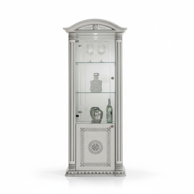 Vitrina credenza de lujo con vidrio armario blanco diseño muebles nuevo