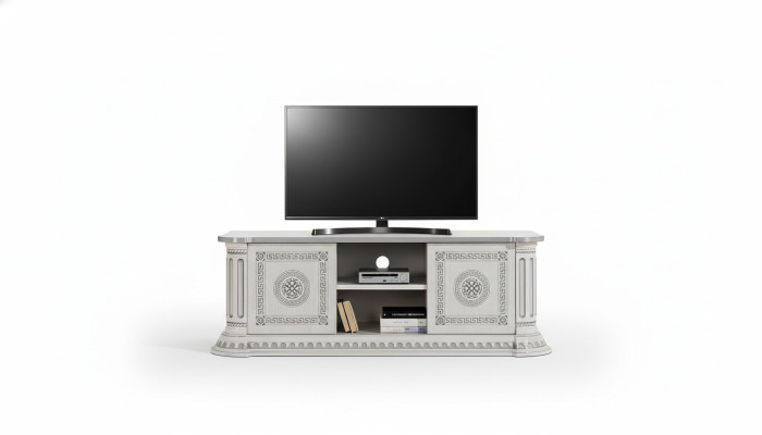 Sideboard de diseño RTV para TV, mueble bajo de lujo en madera blanca, nuevo