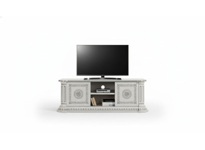 Sideboard de diseño RTV para TV, mueble bajo de lujo en madera blanca, nuevo