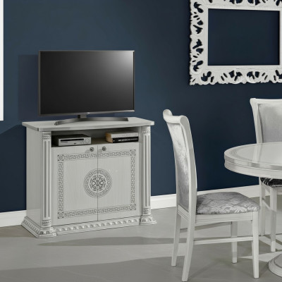 Comò rtv televisore lucido bassa credenza design scaffali tv legno Italia