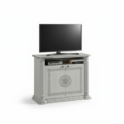 Comò rtv televisore lucido bassa credenza design scaffali tv legno Italia