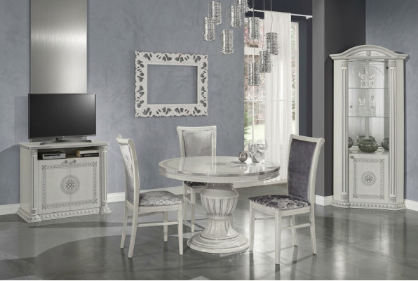 Juego de lujo de 3 piezas mesa de comedor vitrina cómoda mesas cómoda