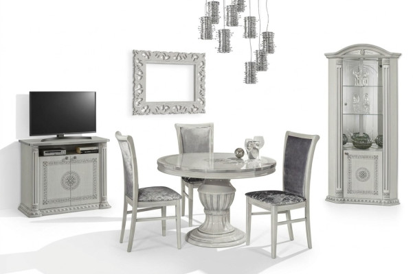 Juego de lujo de 3 piezas mesa de comedor vitrina cómoda mesas cómoda