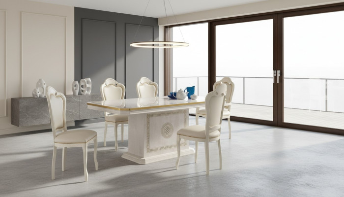 Juego de 5 sillas de comedor modernas de madera