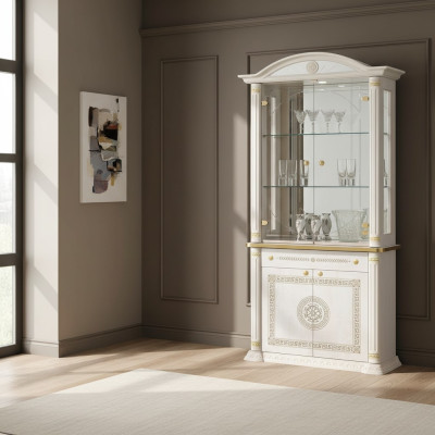 Vitrina de vidrio armario bar casa barroco armarios estante madera vitrina muebles nuevos