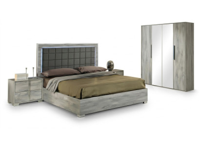 Juego de dormitorio cama mesita lujo madera tapizada camas mesitas nuevo 3 piezas.
