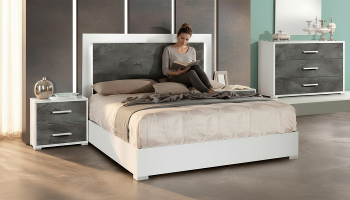 Cama con mesitas de diseño de lujo doble hotel 3 piezas