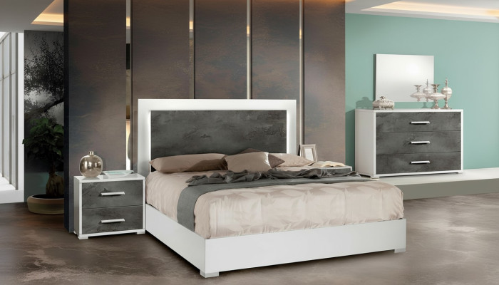 Cama con mesitas de diseño de lujo doble hotel 3 piezas