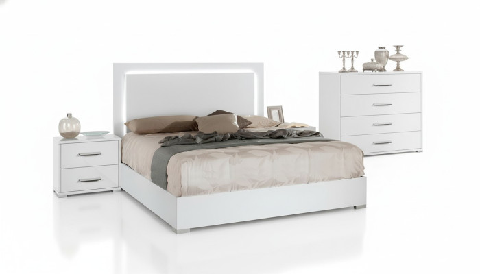 Diseño de mesita de noche de lujo para cama matrimonial 3 pz.