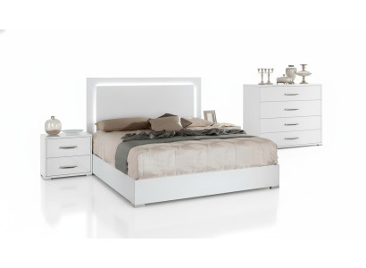 Diseño de mesita de noche de lujo para cama matrimonial 3 pz.