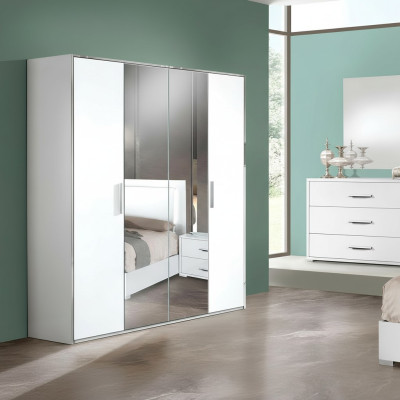 Armario de lujo de 4 puertas moderno muebles de madera diseño