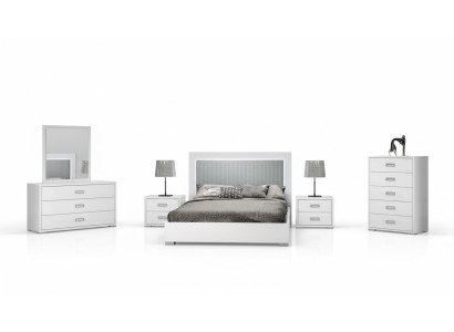 Conjunto de mesitas modernas de madera para dormitorio