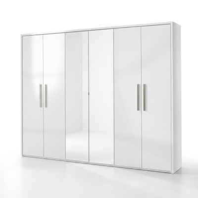 Armario de 6 puertas muebles de diseño espejo nuevo