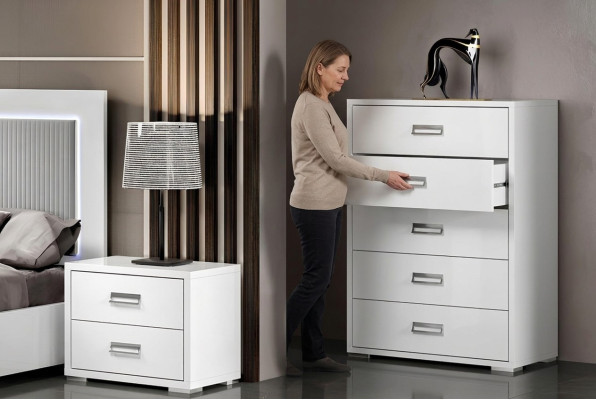 Cómoda de diseño de lujo muebles de madera armario blanco moderno aparador