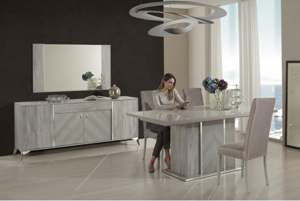Cómoda Espejo Cómoda Grupo Set Diseño Madera Dormitorio Consola