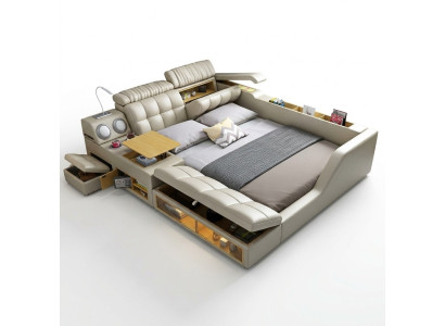Cama doble tapizada dormitorio 180x200cm cama multifuncional camas