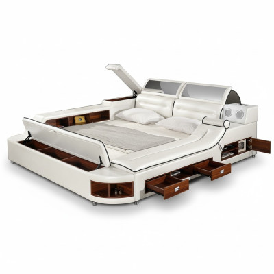 Cama multifunción doble camas hotel xxl grande camas acolchadas USB sonido