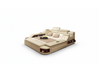 Cama multifunción con caja fuerte, función de calefacción, puerto USB y sonido. Cama doble nueva.