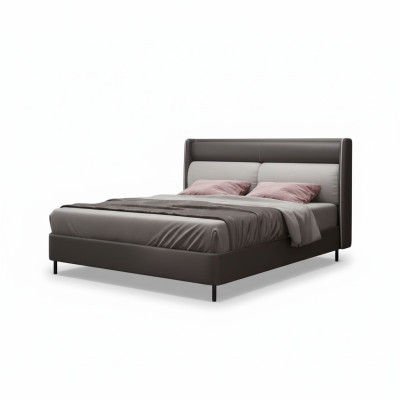Diseño de cama doble de hotel de madera Dubai de 180 x 200 cm.