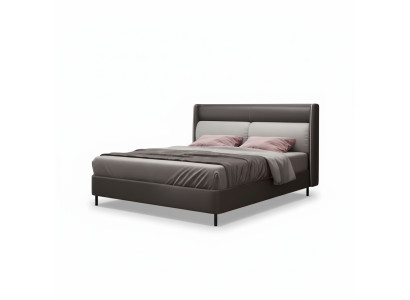 Diseño de cama doble de hotel de madera Dubai de 180 x 200 cm.
