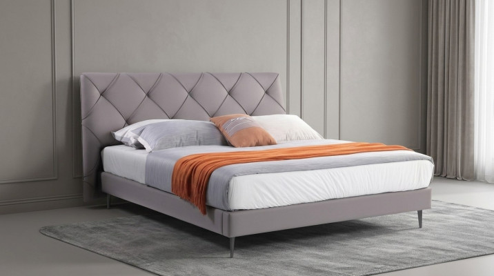 Cama 180x200 cm, camas de cuero, muebles de dormitorio modernos, diseño de tapicería.