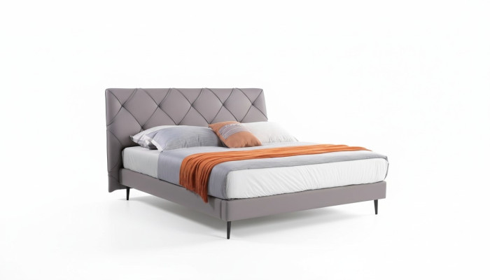 Cama 180x200 cm, camas de cuero, muebles de dormitorio modernos, diseño de tapicería.
