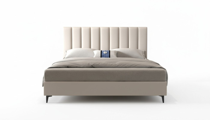 Diseño de camas de madera y cuero de 180x200 cm, muebles de dormitorio, camas de hotel.