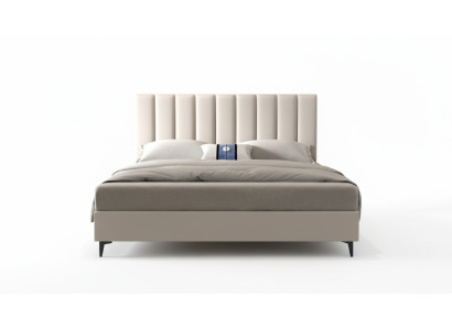 Diseño de camas de madera y cuero de 180x200 cm, muebles de dormitorio, camas de hotel.