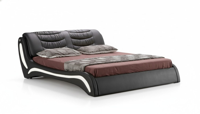 Cama de diseño, cama de habitación, camas de cuero, hotel de lujo, tapizado italiano