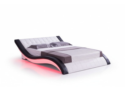 Diseño de cama digital con sonido USB, muebles de dormitorio de lujo de cuero.