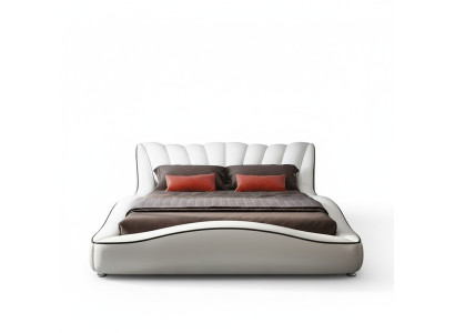 Lujo habitación doble camas de madera textil 180x200 cama clásica.