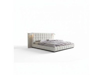 Moderna estructura de cama de lujo para habitaciones de hotel diseño de cama de cuero.
