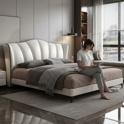 Camas Textil Hotel Lujo Tapizado Cuero Diseñador Italiano Cama Dormitorio