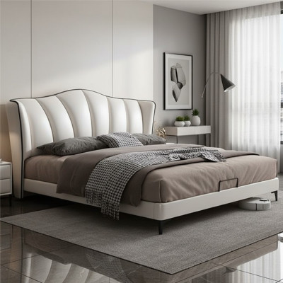 Camas Textil Hotel Lujo Tapizado Cuero Diseñador Italiano Cama Dormitorio