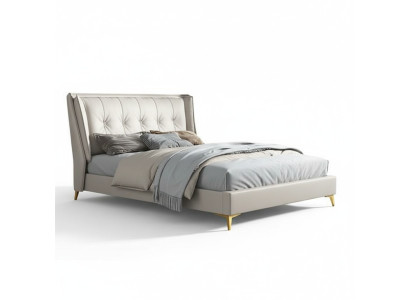 Camas de cuero de lujo de hotel ropa de cama de diseñador en Italia muebles de dormitorio.