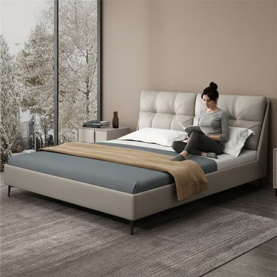 Camas Textil Cuero Hotel Lujo Tapicería Terciopelo Tela Diseñador Cama Dormitorio