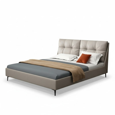 Camas Textil Cuero Hotel Lujo Tapicería Terciopelo Tela Diseñador Cama Dormitorio