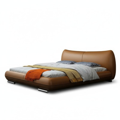 Camas textiles de cuero Hotel de lujo Terciopelo Tapicería Tejido Diseñador Cama Dormitorio