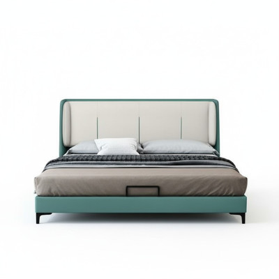 Camas Textil Hotel Lujo Tela Acolchada Asiento Italia Diseñador Cama Dormitorio